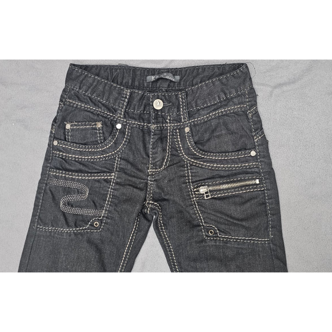 Y2K COOL SKINNY BLACK PANTS