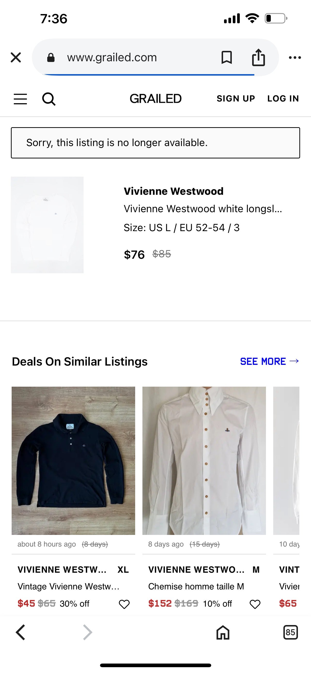 VIVIENNE WESTWOOD LONG SLEEVE