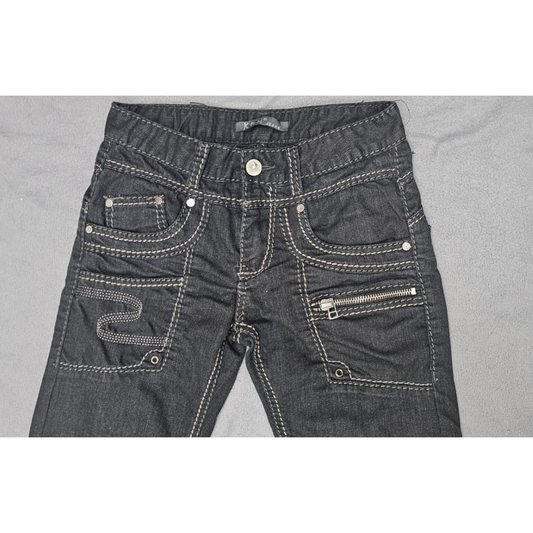 Y2K COOL SKINNY BLACK PANTS