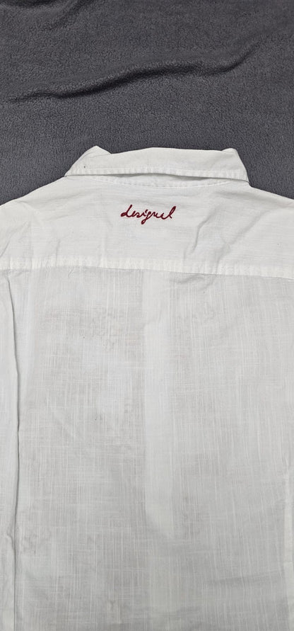DESIGUAL BUTTONED SHIRT PRETTIEST ARTISTIC DETAILS