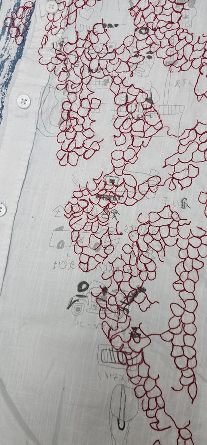 DESIGUAL BUTTONED SHIRT PRETTIEST ARTISTIC DETAILS