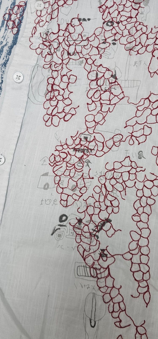 DESIGUAL BUTTONED SHIRT PRETTIEST ARTISTIC DETAILS