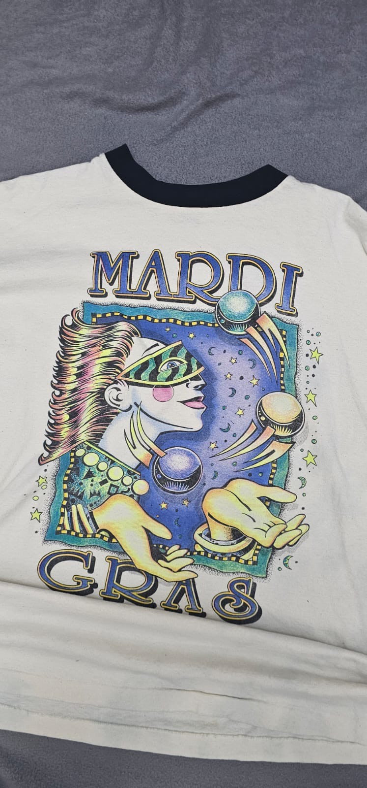 VINTAGE MARDI GRAS TEE REWORKED