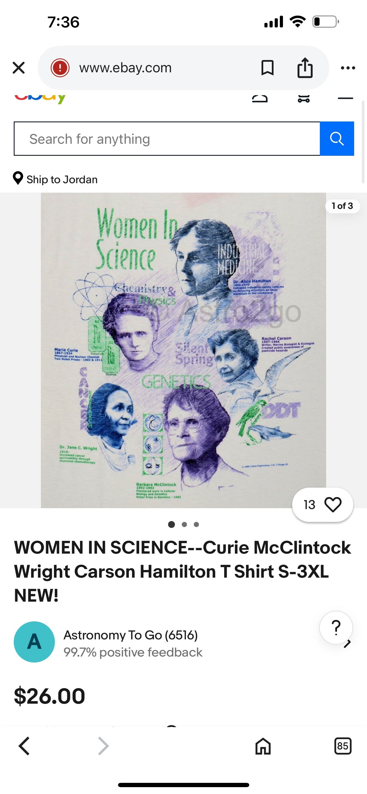 WOMEN IN SCIENCE GRAPHIC TEE